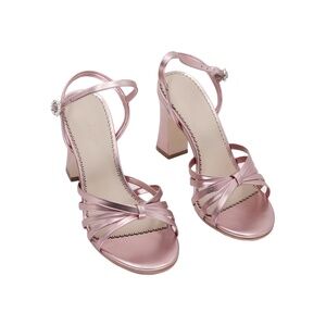 Cinq À Sept Logan Strappy Metallic Heeled Sandal Soft Pink Size 6
